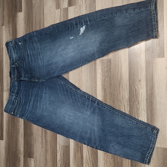 Lucky Brand Men's Dark Blue Distressed Jeans 38 X 30 - Picture 1 of 5